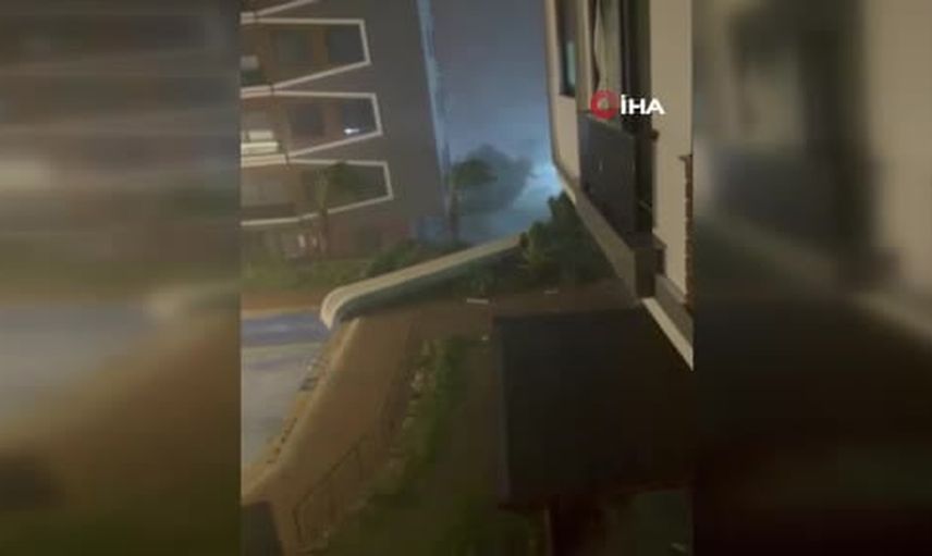 Kepez'te konteynerleri savuran hortumun ardından iki tutuklama