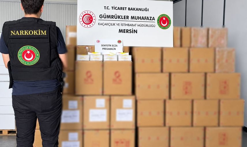 Mersin'de gümrük ekiplerinin üç operasyonunda büyük miktarda pregabalin ele geçirildi