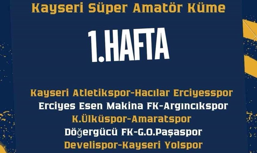 Kayseri'de süper amatör küme fikstürü çekildi: 11 takım tek grupta
