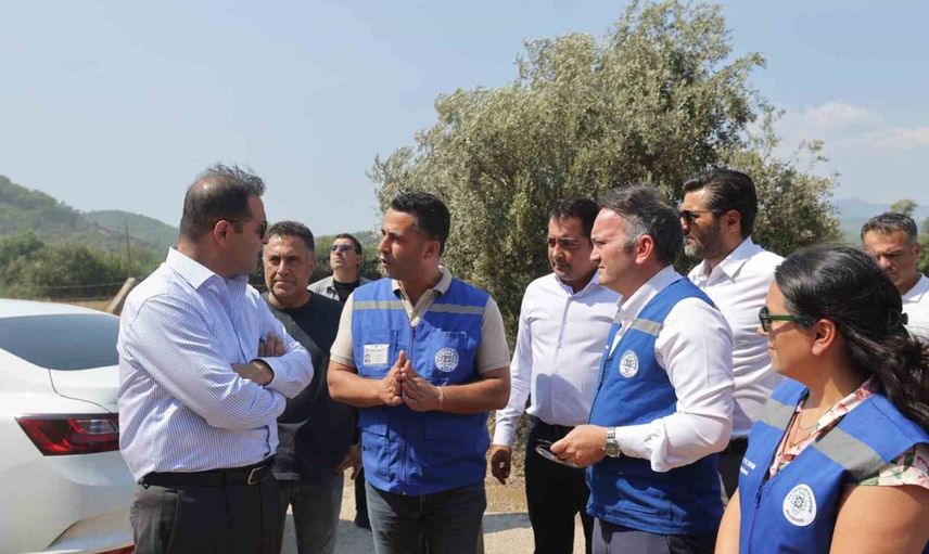 Genel sekreter Tayfun Yılmaz Milas ve Yatağan'da hizmet yatırımlarını sahada inceledi