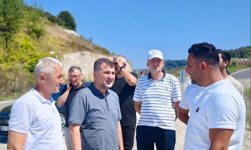 Akçakoca-Melenağzı çevre yolunda şantiye çalışmaları sürüyor