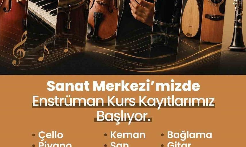 Merkezefendi sanat merkezinde ücretsiz enstrüman kurs kayıtları açıldı