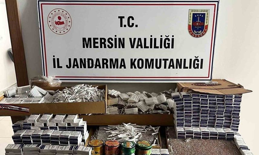 Ev eklentilerinde 32 bin 120 makaronla kaçak tütün operasyonu