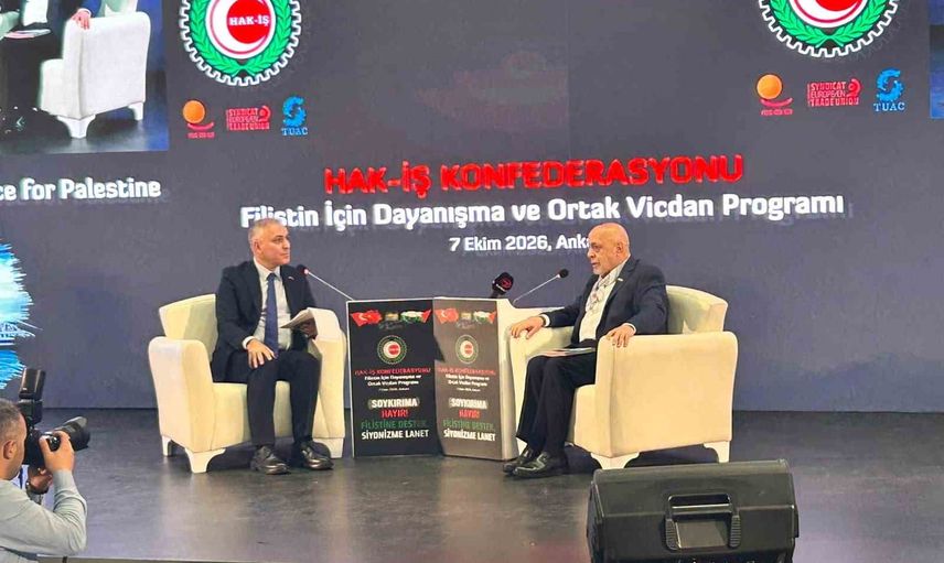 HAK-İŞ genel başkanı Arslan: Sumud Filistin davasının suskunluğunu bozan sivil girişim