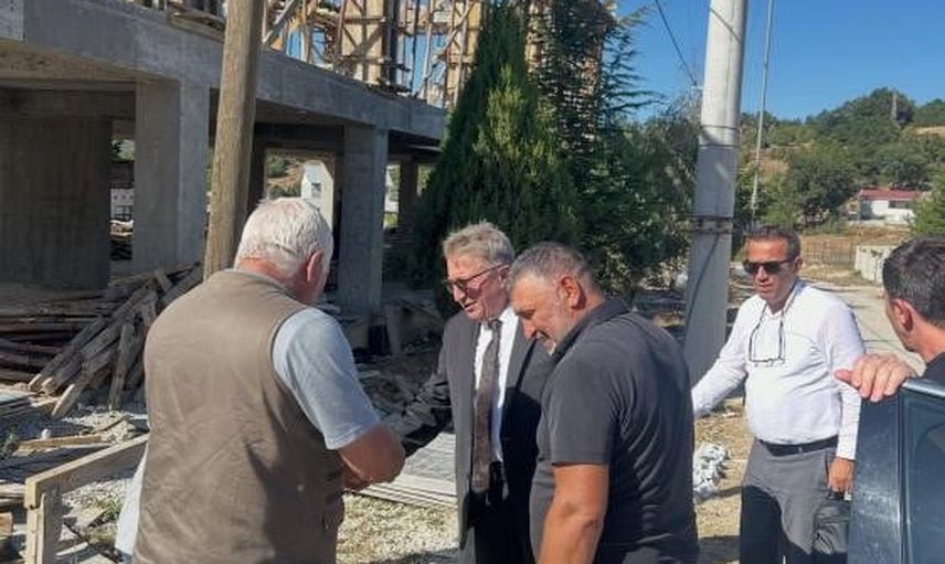 Kaymakam Helvacı Kapanalan konağı inşaatını yerinde inceledi
