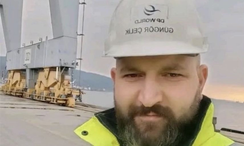 Körfez'de vinç kabininden düşen operatör hastanede tedaviye alındı