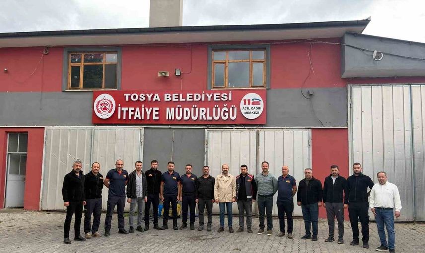 Tosya'da itfaiye ekiplerine ziyaret ve teşekkür