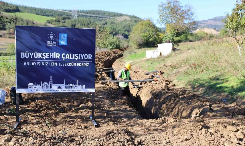 Yenişehir'de Alaylı göletine iletim hattı ile 595 dekar için can suyu