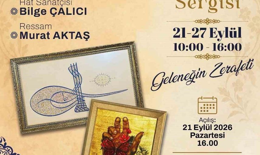 Talas'ta geleneğin zarafeti: tezhip, hat, ebru ve yakma eserleri sergisi açılıyor
