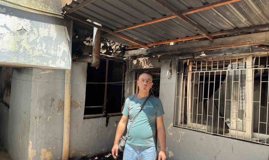 Hatay'da elektrik şüphesiyle çıkan yangında depremzede ailenin evi kullanılamaz oldu