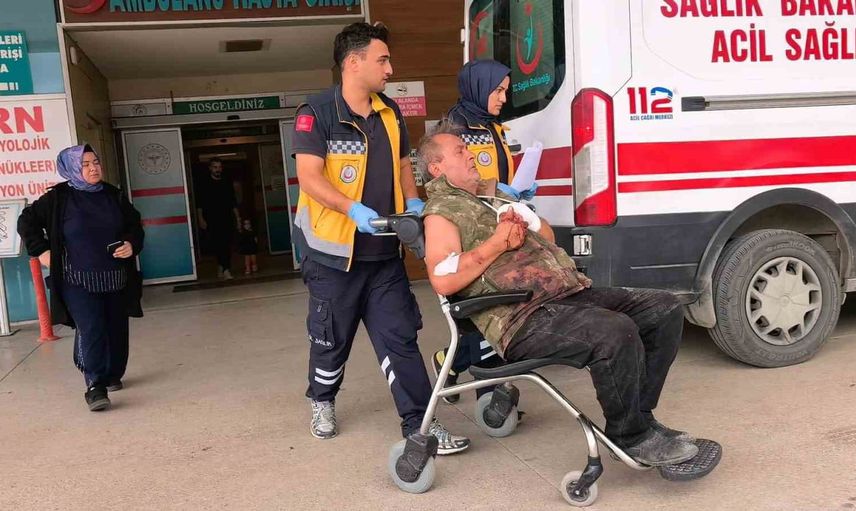 Odun kesimi sırasında testereye elini kaptıran 61 yaşındaki kişi hastaneye sevk edildi