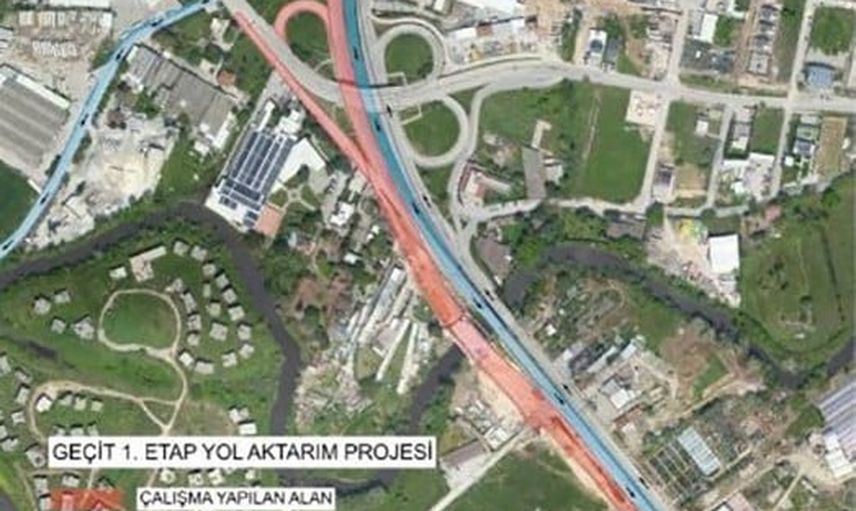 Geçit Köprüsü bağlantı yollarında 15 günlük trafik aktarımı