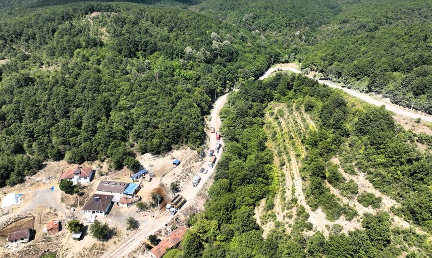 İlimtepe-Erikli yolunda üstyapı yenilemesiyle Körfez Asri Mezarlığı bağlantısı yenileniyor