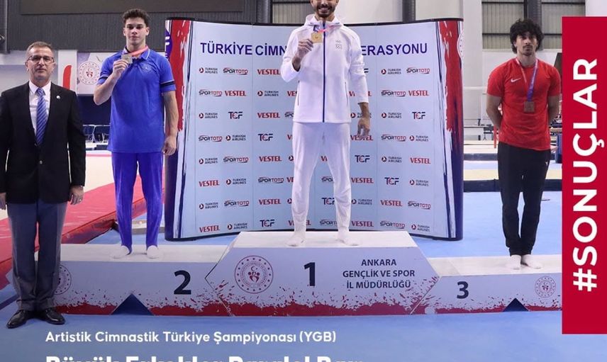 Kayseri'den cimnastikte tarihi başarı: büyüklerde şampiyonluk ve ilk üçe girme