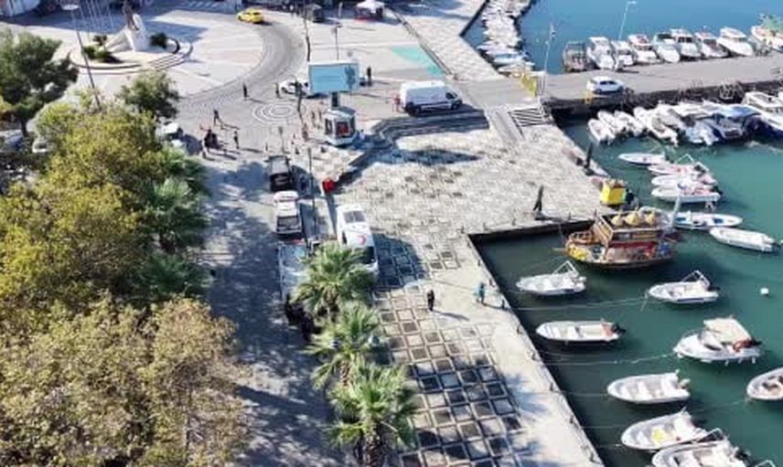 Silivri limanında kurtarma hazırlıkları dronla kaydedildi