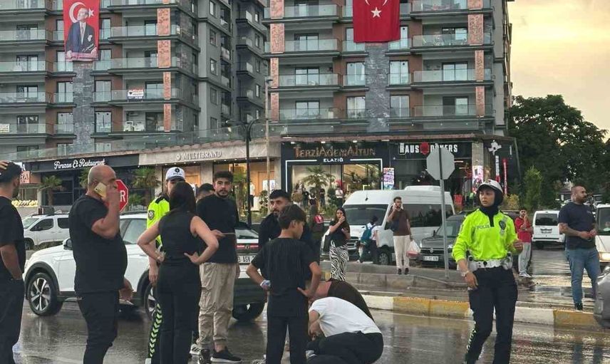 Malatya Caddesi'nde yaya otomobilin çarpması sonucu ağır yaralandı