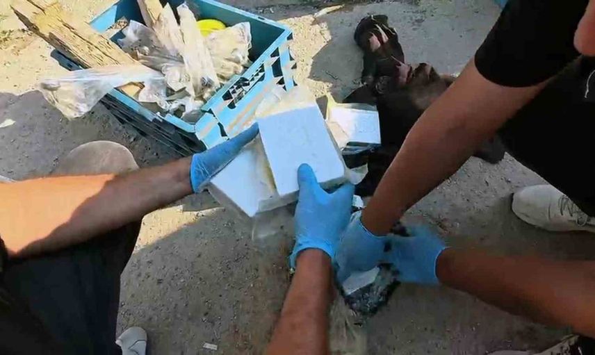 Milas'ta takiple ulaşılan araçta 2 kilo 14 gram kokain ele geçirildi