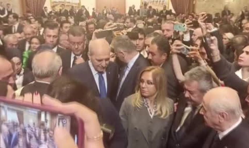 Bahçeli ve Kurtulmuş TBMM'nin yeni yasama yılı resepsiyonunda görüştü