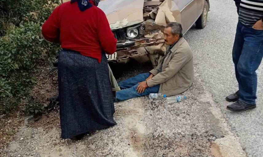 Sivrihisar yolunda kafa kafaya çarpışma: bir kişi ağır yaralandı