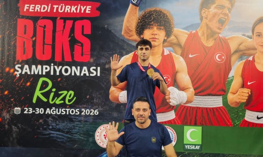 Akkaş'ın beşi tamam: Aydınlı boksör Rize'de beşinci Türkiye şampiyonluğunu kazandı