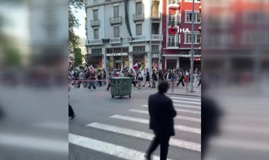 Binlerce gösterici Miçotakis'in Selanik konuşması öncesi kent merkezini kesti