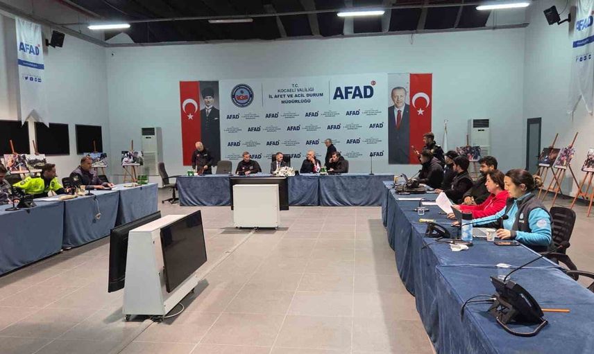Kocaeli'de kriz merkezi sağanak risklerini masaya yatırdı