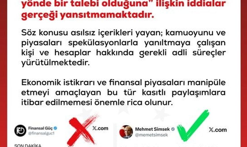 DMM'den Mehmet Şimşek'in istifası iddialarına yalanlama