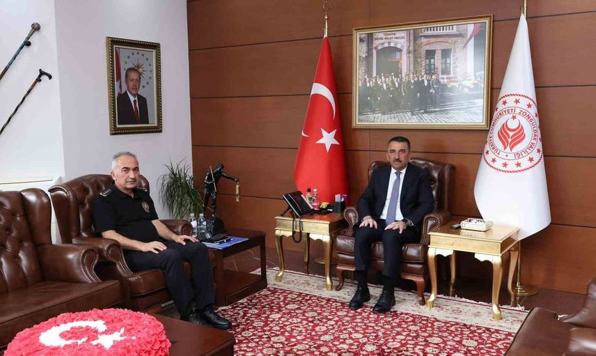 Zonguldak'a atanan emniyet müdürü Kaba'dan valiye hayırlı olsun ziyareti