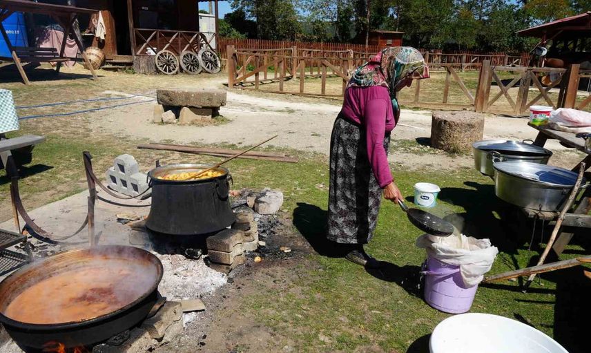İmeceyle kazanlarda lezzet: Dadaylı kadınların elma mesaisi