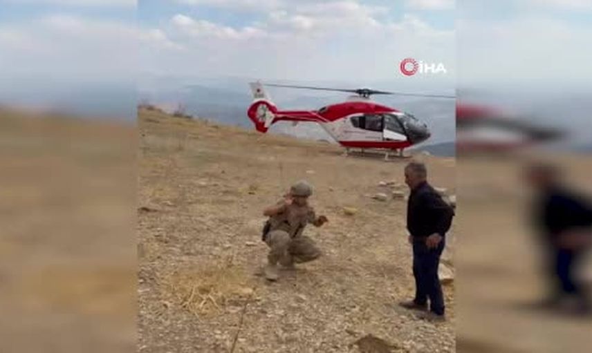 Ulaşılamayan yaylada hipertansiyon atağı: 47 yaşındaki kadın ambulans helikopterle hastaneye götürüldü