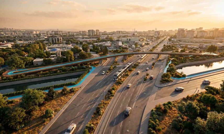 Mavişehir'de yeşil aksı birleştirecek yaya ve bisiklet köprüsü