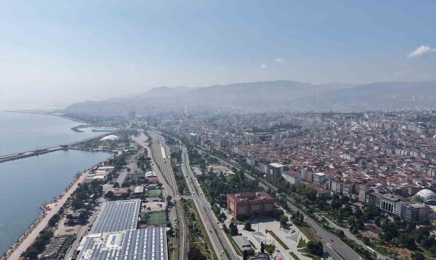 Samsun'da sabah pusunu dron görüntüleriyle ortaya çıkaran hava koşulları