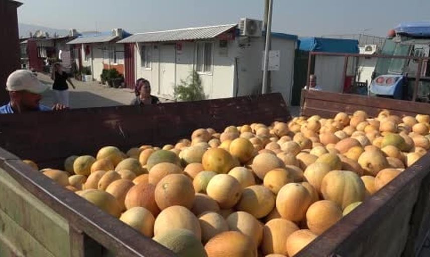 Tarlasındaki kavunu para yerine dua için veren çiftçi depremzedelere 50 ton dağıtıyor