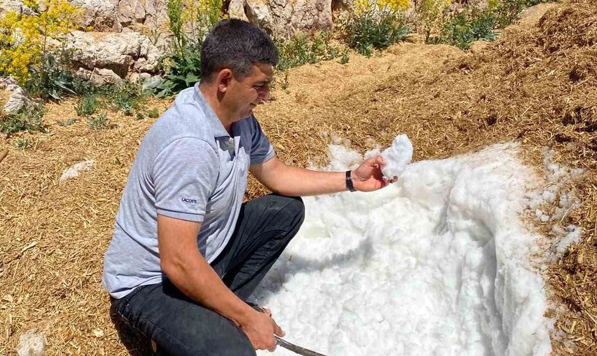 Kıştan saklanan kar: Elbistan yaylalarının yaz hediyesi