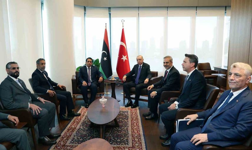 Erdoğan ve Muhammed el-Menfi türkevi'nde bölgesel gündemi görüştü