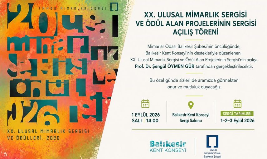 Ödüllü mimarlık projeleri Balıkesir kentinde sergileniyor