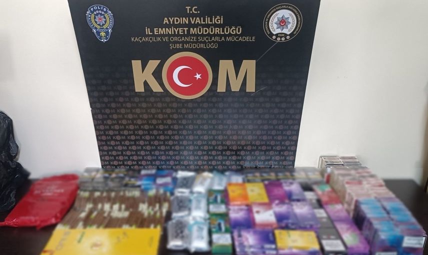 Efeler'de iş yeri ve ikamete düzenlenen kaçak tütün operasyonunda 3 kişi hakkında işlem