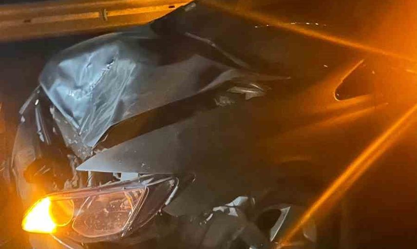 Atakent civarında aniden yola çıkan eşek kazaya sebep oldu