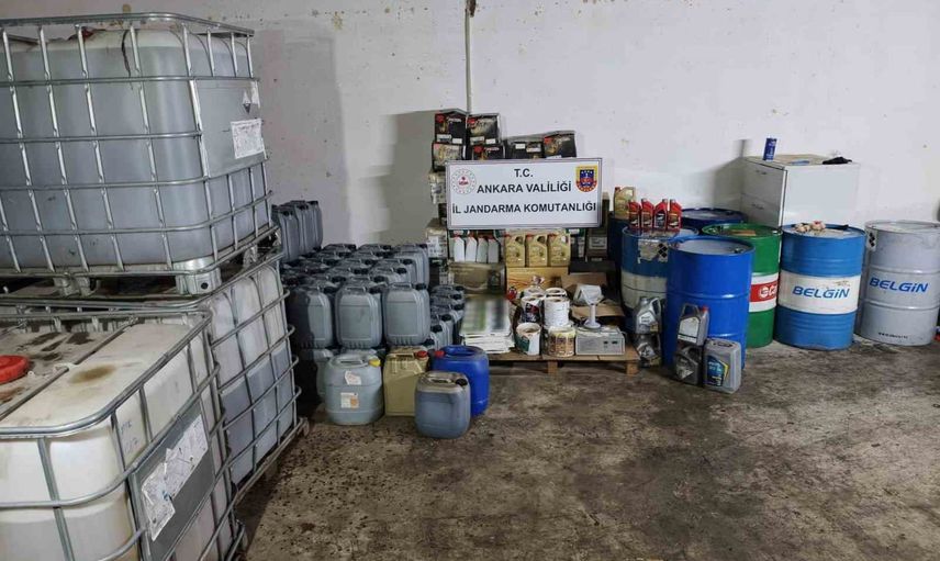 Ankara'da sahte motor yağı ve kaçak akaryakıttan 20 milyonluk operasyon