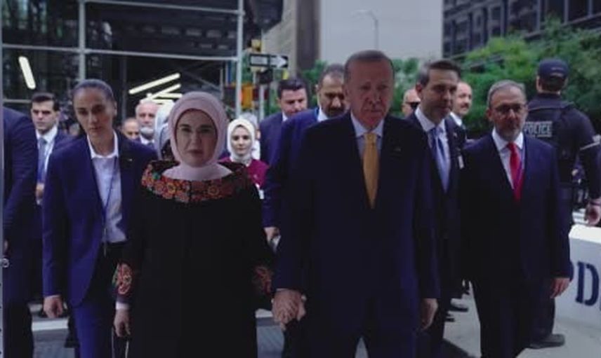 Erdoğan New York'ta Türkevi önünde: körfezde çözüm için sekiz ülkenin katılımıyla çalışmalar sürüyor