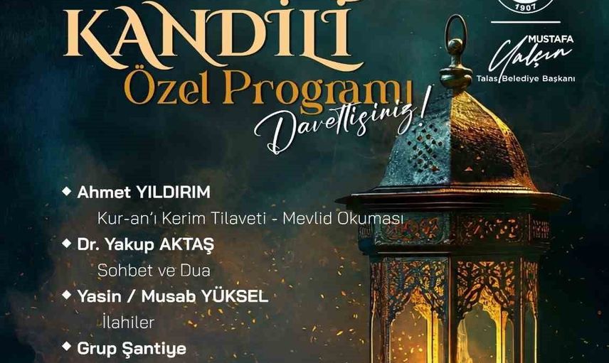 Talas'ta gönül buluşması: mevlid kandili programı