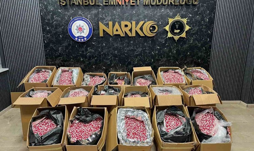 Sultanbeyli'de koli içinde 1 milyon 642 bin pregabalin ele geçirildi