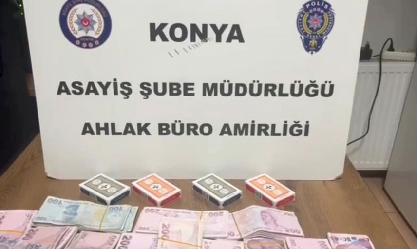 Konya'da iş yerine düzenlenen baskında 22 kişiye kumar cezası