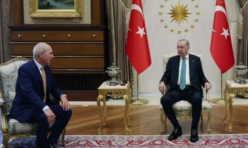 Cumhurbaşkanı ile TBMM Başkanı Kurtulmuş arasında resmi kabul