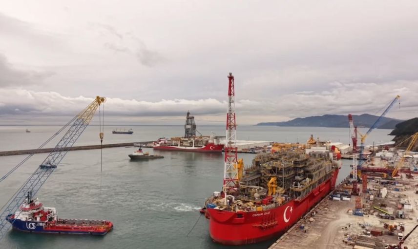 Karadeniz üretimine destek: Osman Gazi platformu Filyos'tan uğurlandı