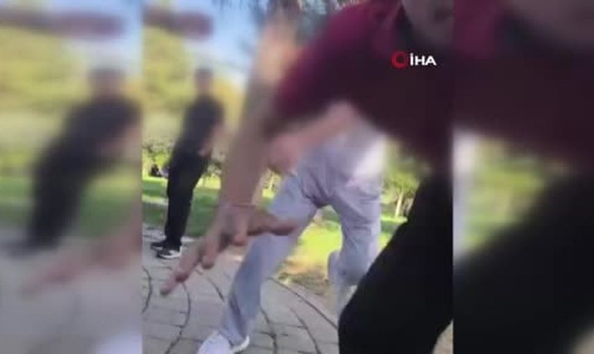parkta kaydedilen saldırının görüntüleri aileye ulaşınca yardım istendi