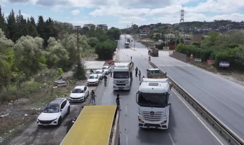 Arnavutköy'de kamyon ve mikser trafiğine tonaj ağırlıklı denetim