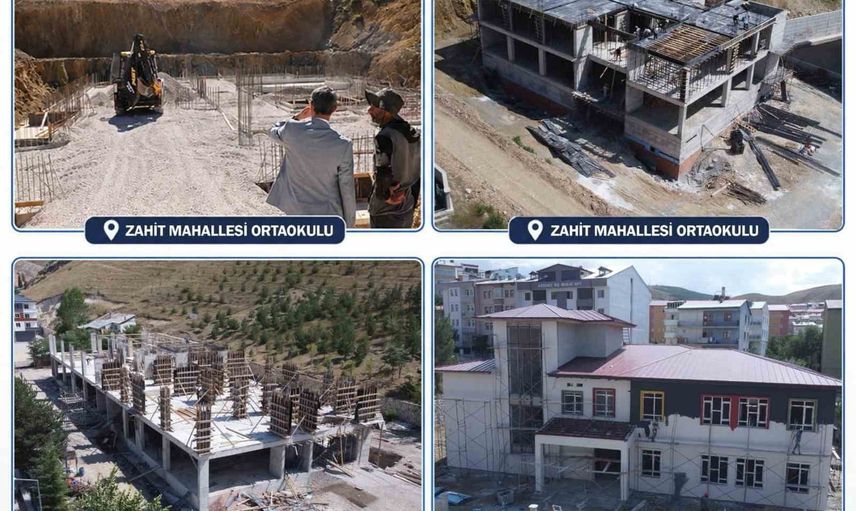 Bayburt'ta okulların yapımı sürüyor, eğitim yatırımları öğrenci odaklı ilerliyor
