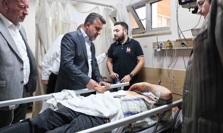 Bursa başkan vekili Şahin Biba acı günde yaralıların yanında