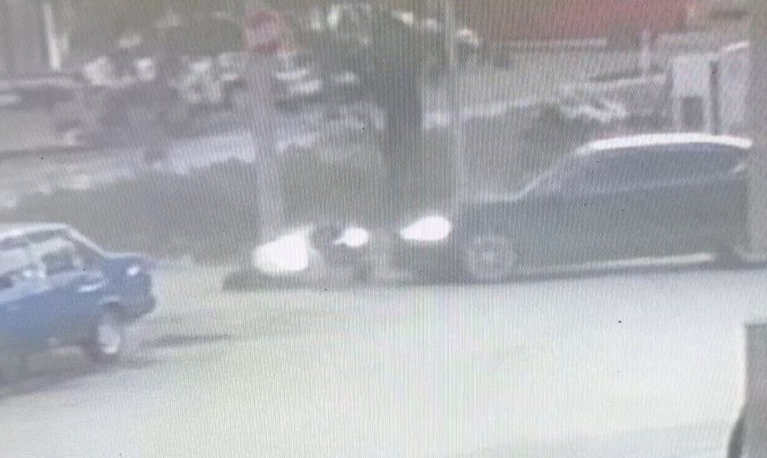 Edirne'de kameraya yansıyan çarpışmada motosiklet sürücüsü yaralandı